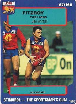 1990 AFL Scanlens Stimorol #67 Jim Wynd Front